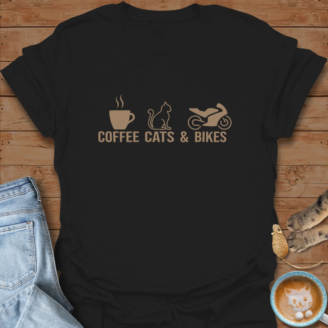 Coffee. Cats. Corners. T-Shirt