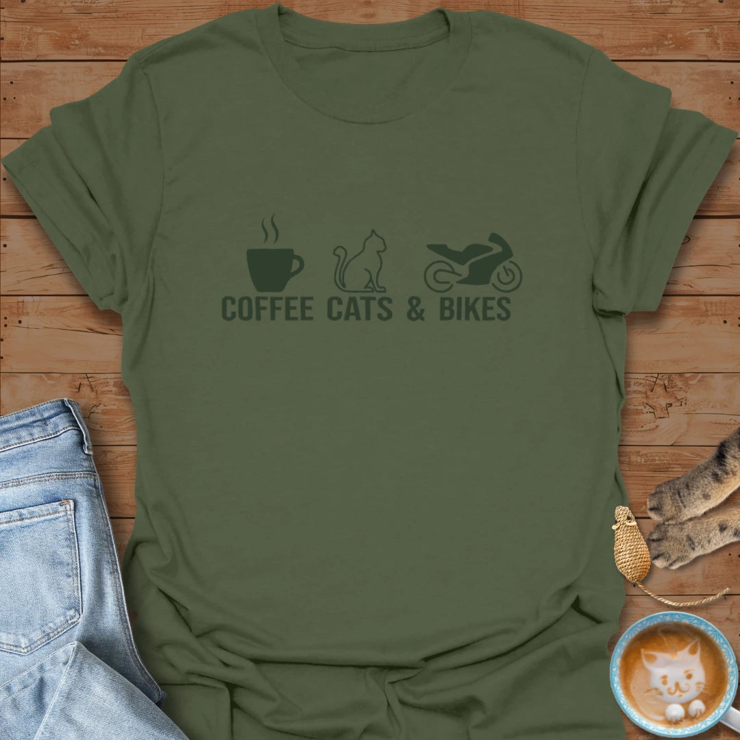Coffee. Cats. Corners. T-Shirt
