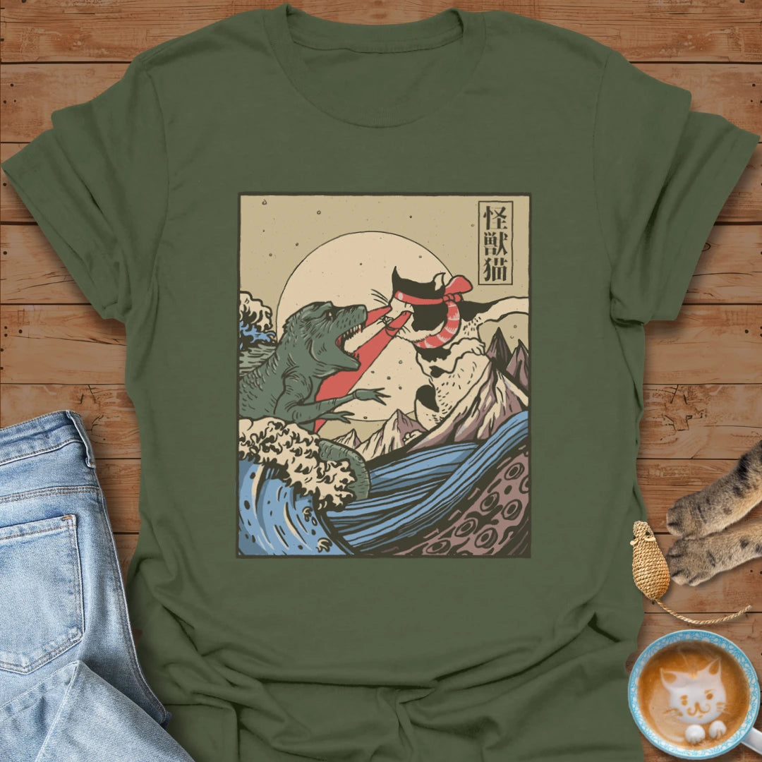 Kaiju vs Cat T-Shirt
