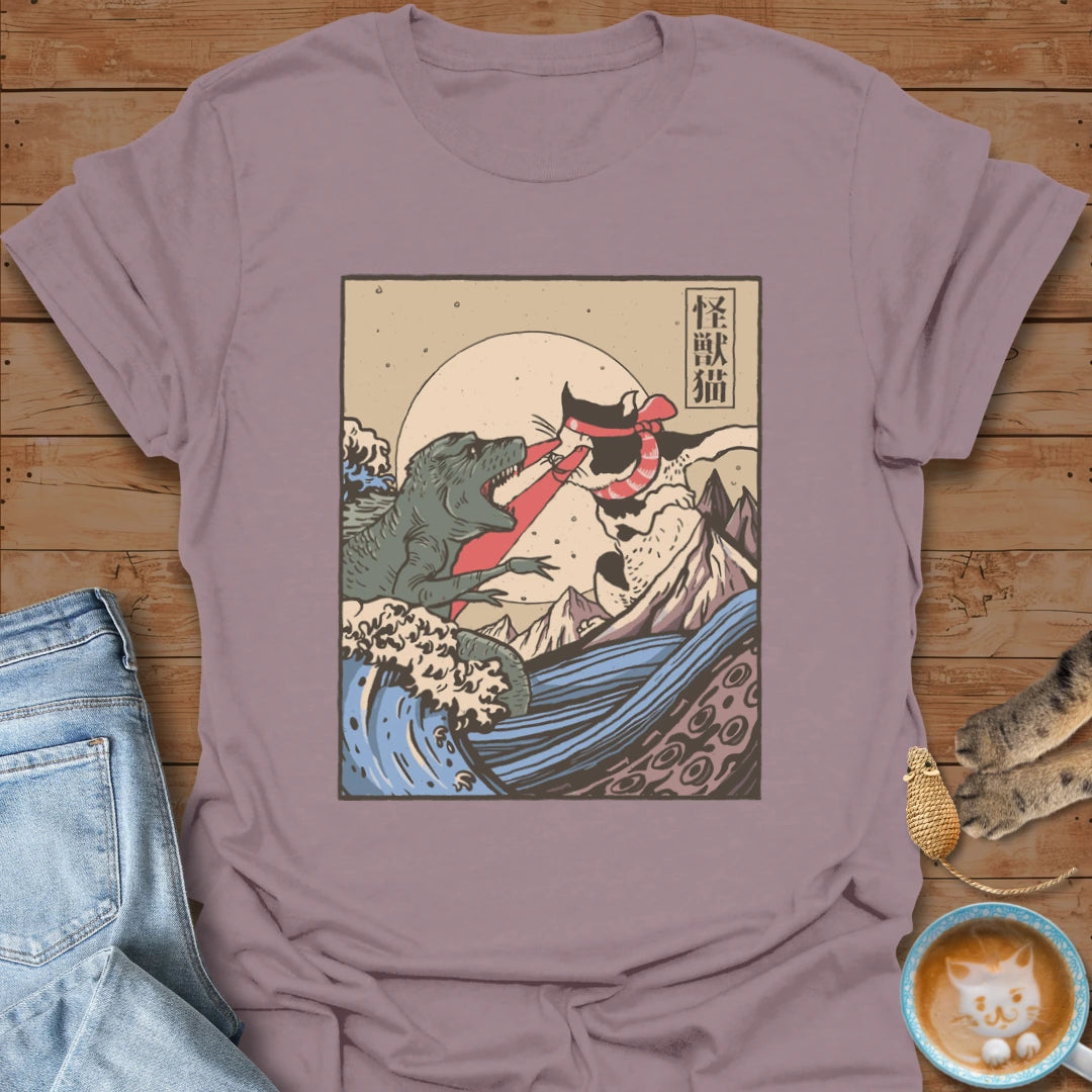 Kaiju vs Cat T-Shirt