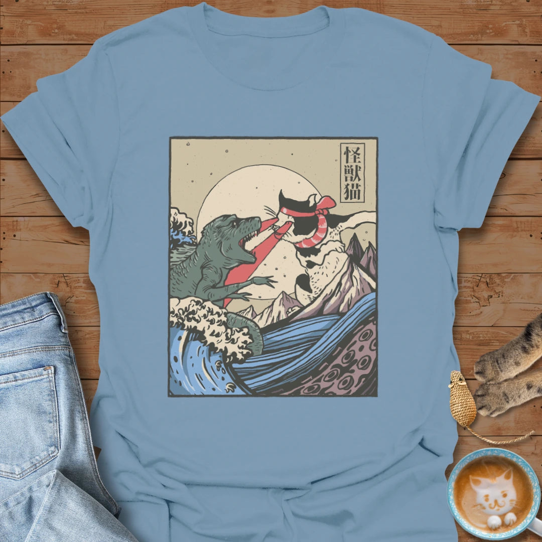 Kaiju vs Cat T-Shirt