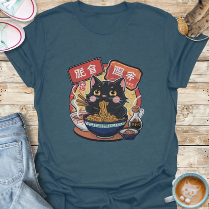 Cat Eating Ramen