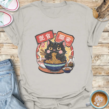 Cat Eating Ramen