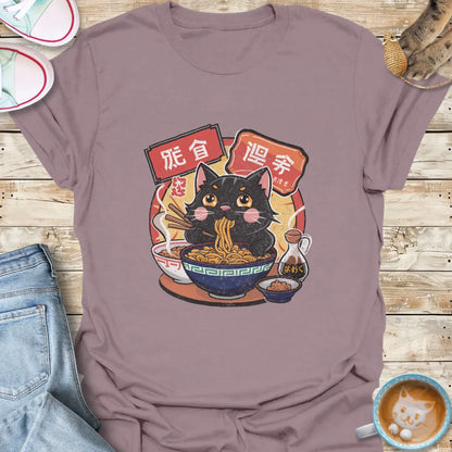 Cat Eating Ramen