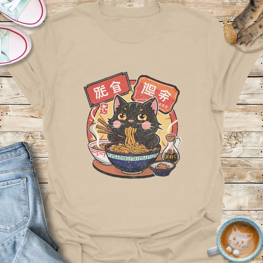 Cat Eating Ramen