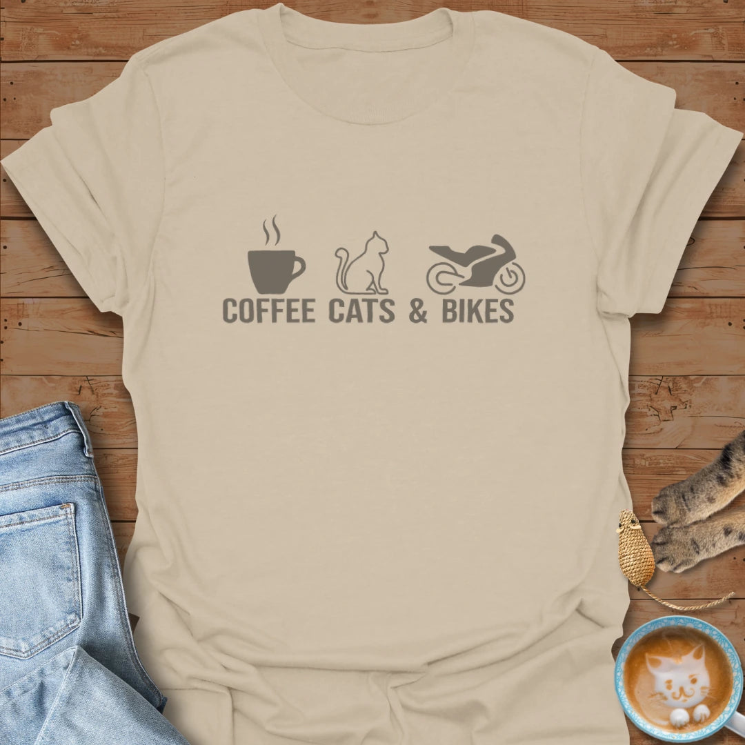 Coffee. Cats. Corners. T-Shirt