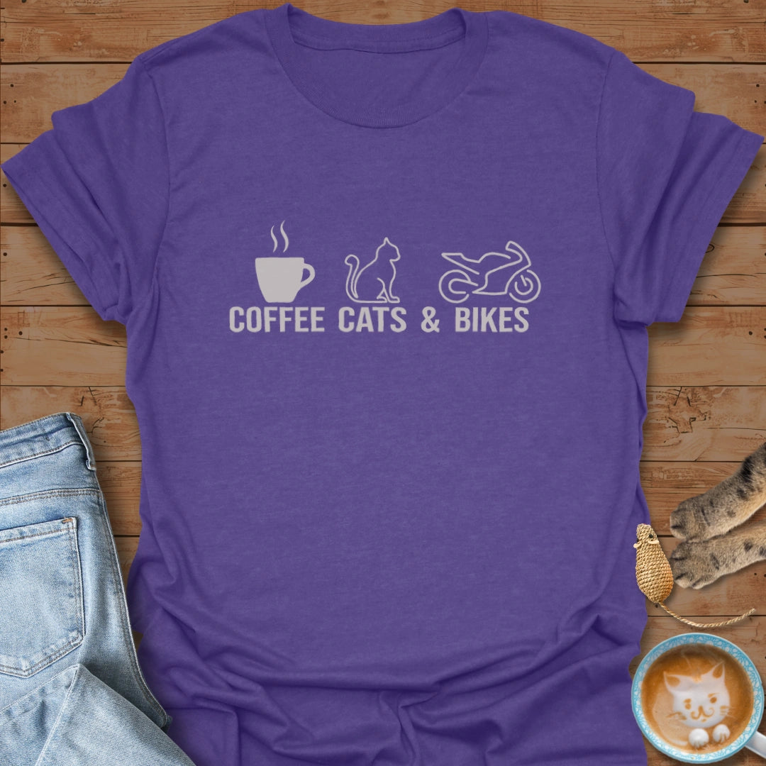 Coffee. Cats. Cornering. T-Shirt