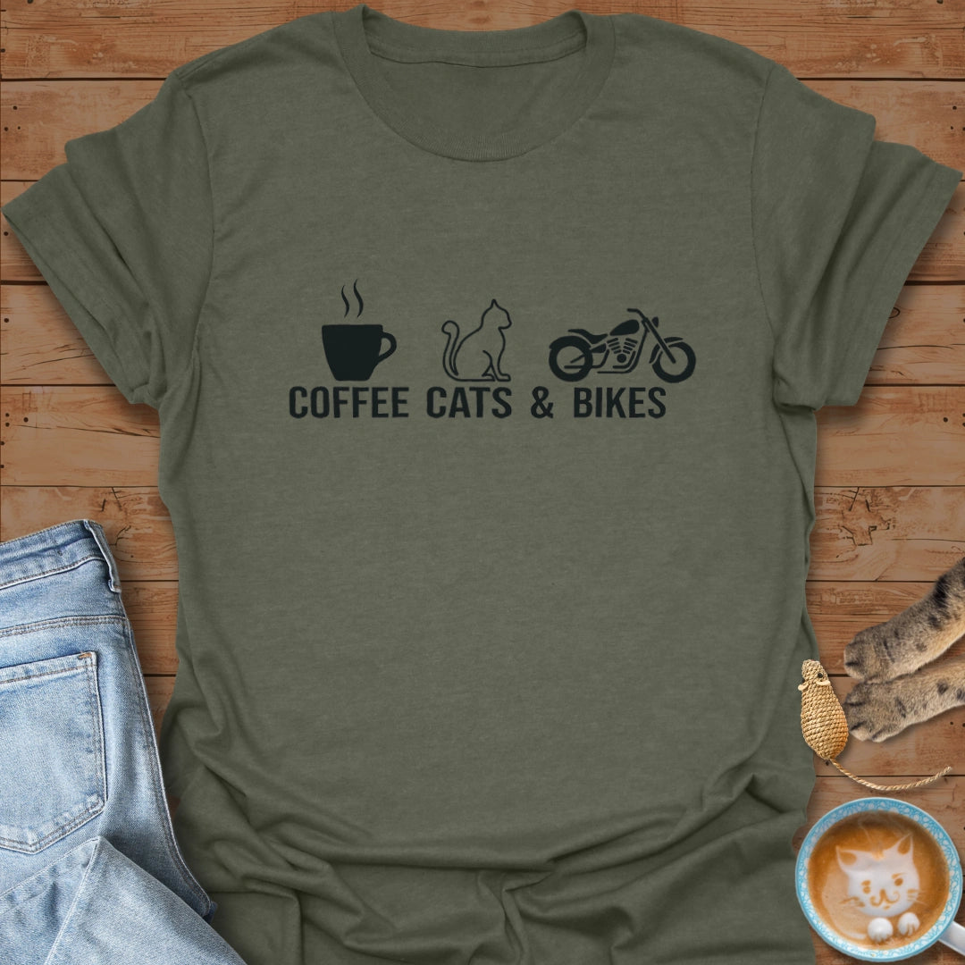 Coffee. Cats. Cruise. T-Shirt