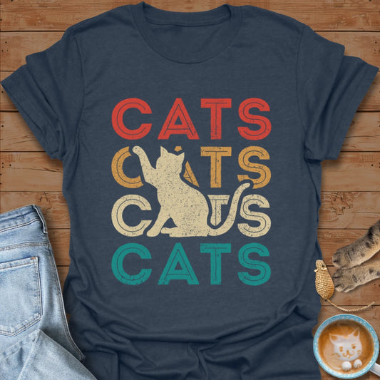 Retro Cat Layer T-Shirt
